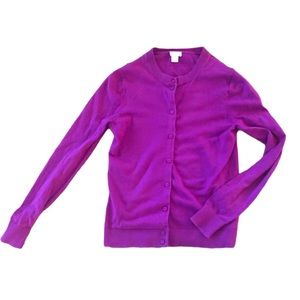 J. Crew Women’s Magenta Long Sleeve Button Up Cardigan | Size XS